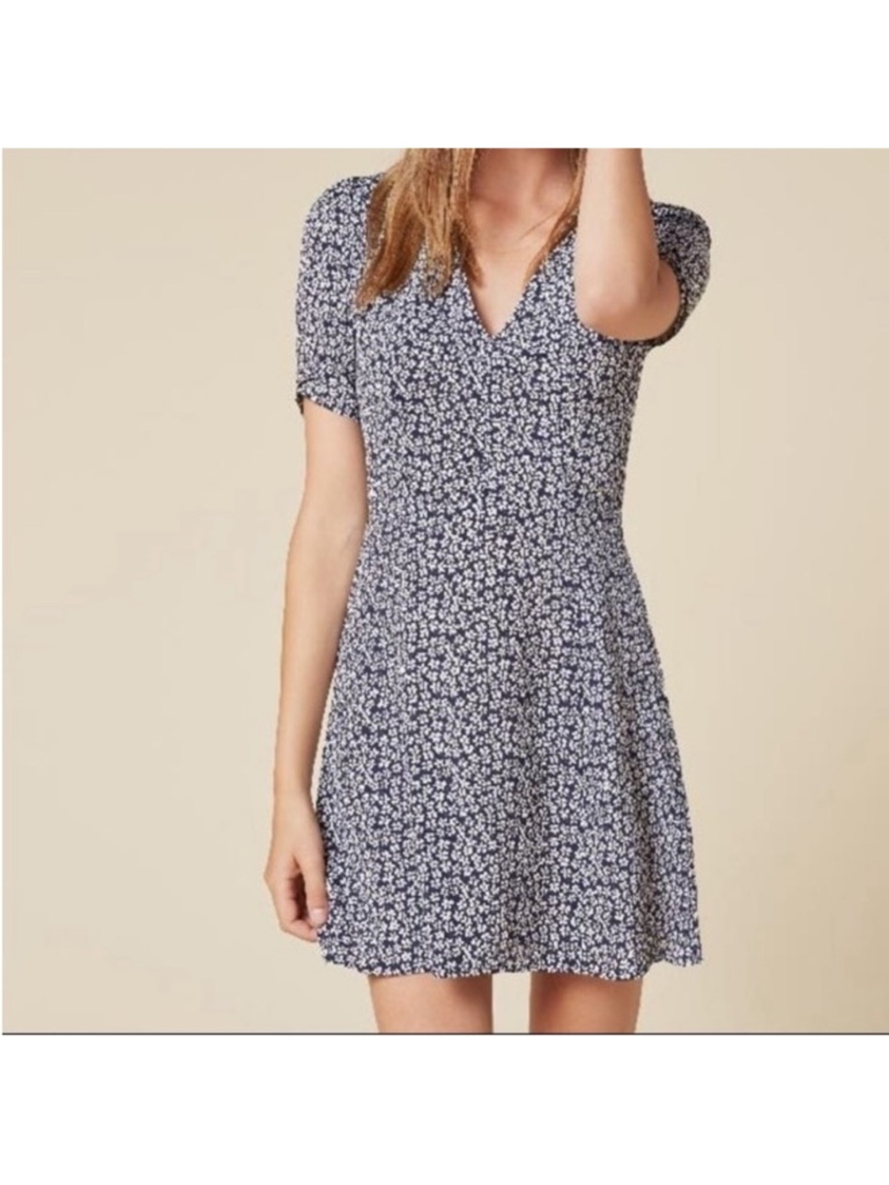 Reformation Phoebe dress in the Dogwood print Floral Black and White Dress - Picture 5 of 7